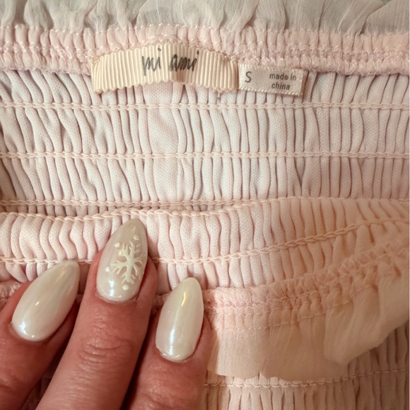 Mi Ami Blush Floral Puff Sleeve Top - Picture 2 of 4